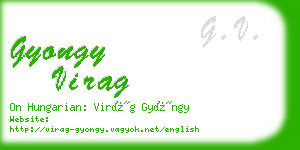 gyongy virag business card